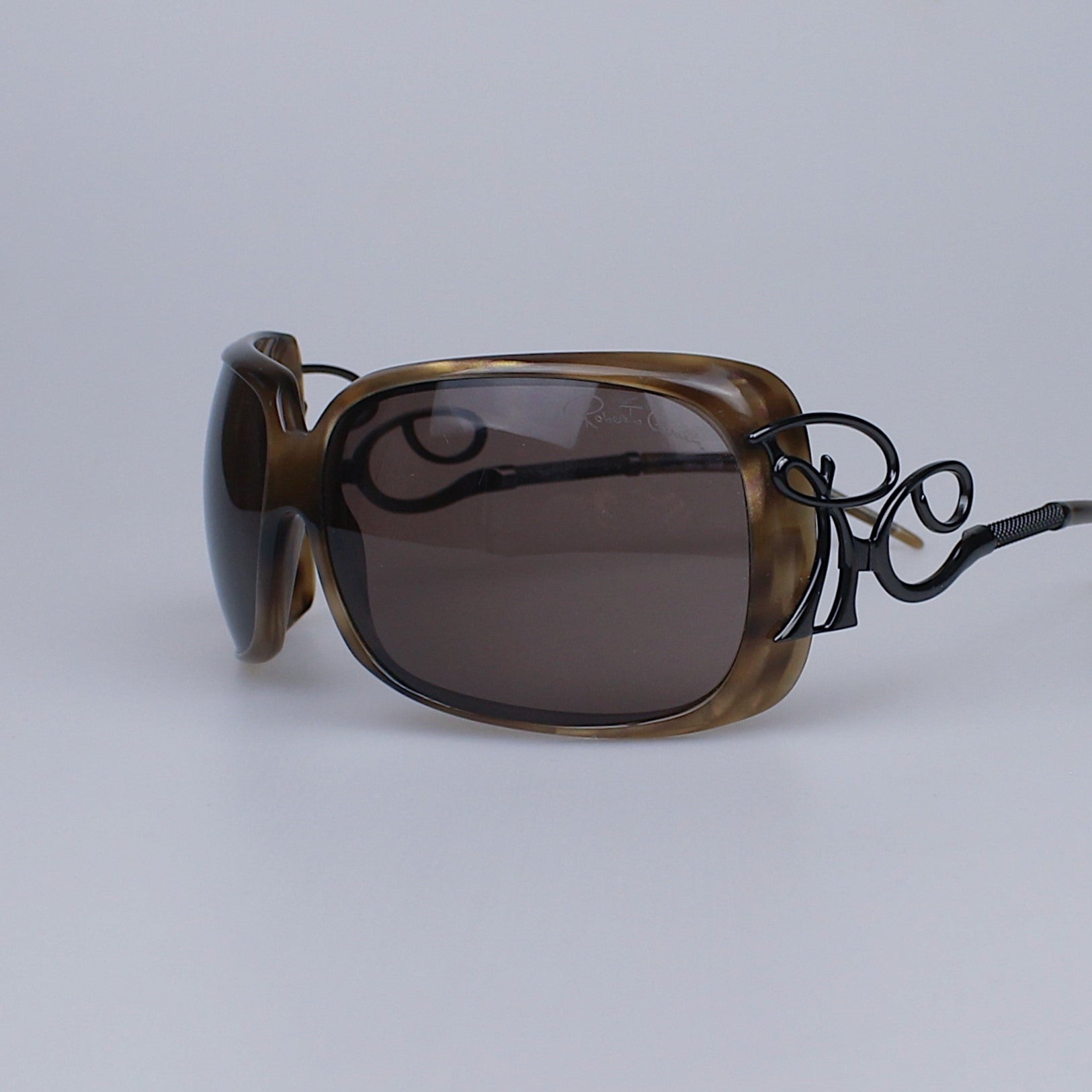 Roberto Cavalli Vintage Silver and Brown Sunglasses Roberto Cavalli 79S B03 – Vintage Frames Company main image 2